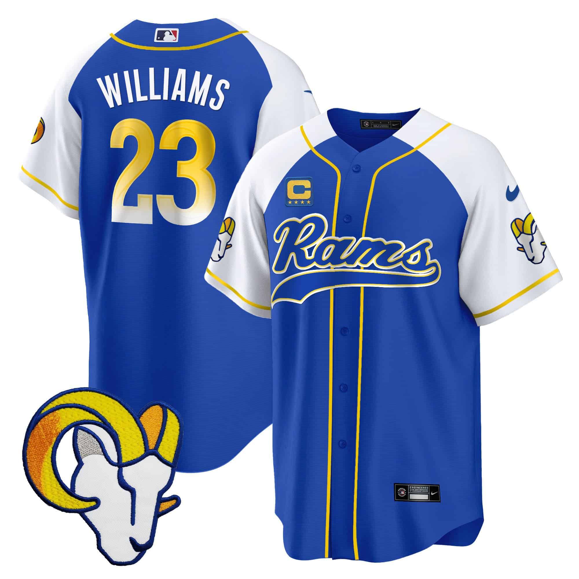 Men Los Angeles Rams #23 Williams Blue 2024 Nike Baseball NFL Jersey->indianapolis colts->NFL Jersey
